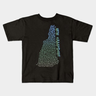 New Hampshire State Outline Maze & Labyrinth Kids T-Shirt